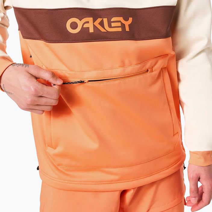 Men's Oakley TNP Nose Grab Softshell Hoodie arctic white/soft orange 5