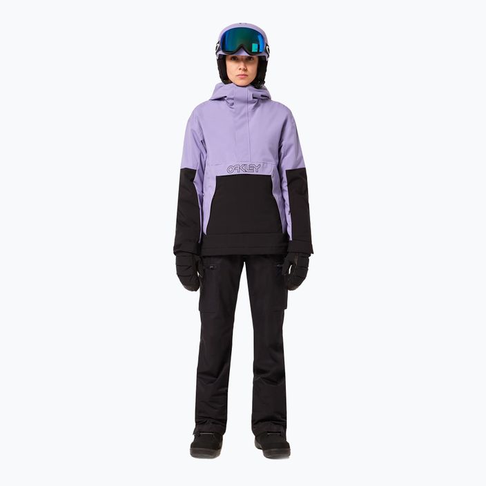 Women's Oakley WMNS TNP Tbt Isulated Anorak blackout/new lilac snowboard sweatshirt 2
