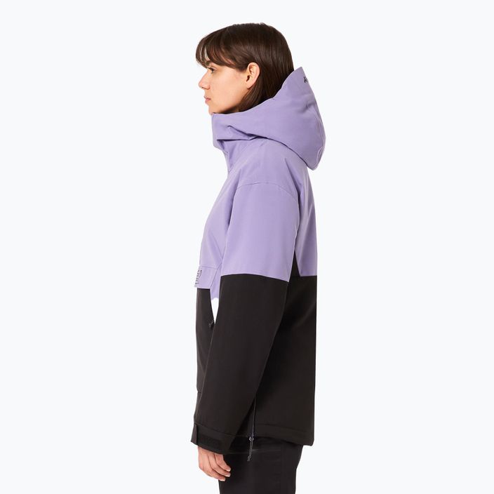Women's Oakley WMNS TNP Tbt Isulated Anorak blackout/new lilac snowboard sweatshirt 5