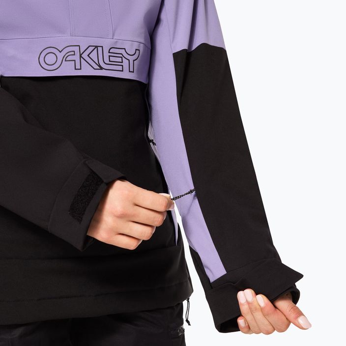 Women's Oakley WMNS TNP Tbt Isulated Anorak blackout/new lilac snowboard sweatshirt 7
