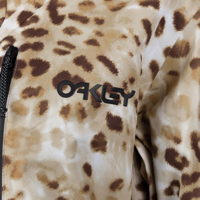 Oakley TNP TBT Insulated women's snowboard jacket cheeta td print 3