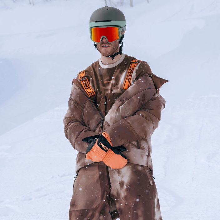 Oakley B1B Mittes soft orange snowboard glove 6