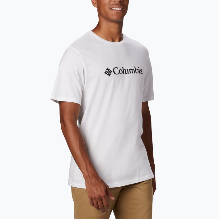 Columbia CSC Basic Logo men's trekking shirt white 1680053100 4