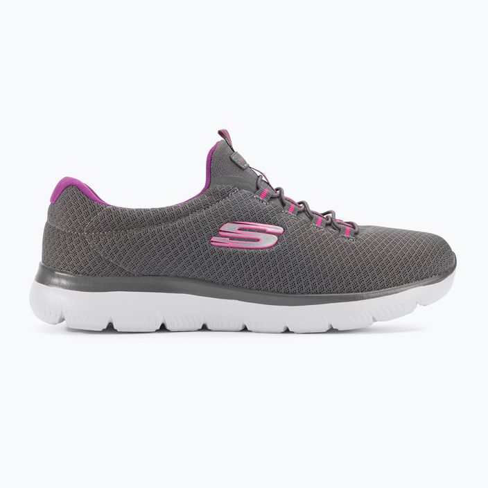 SKECHERS Summits women's training shoes charcoal/purple 2
