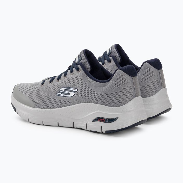 SKECHERS men's training shoes Arch Fit gray/navy 3
