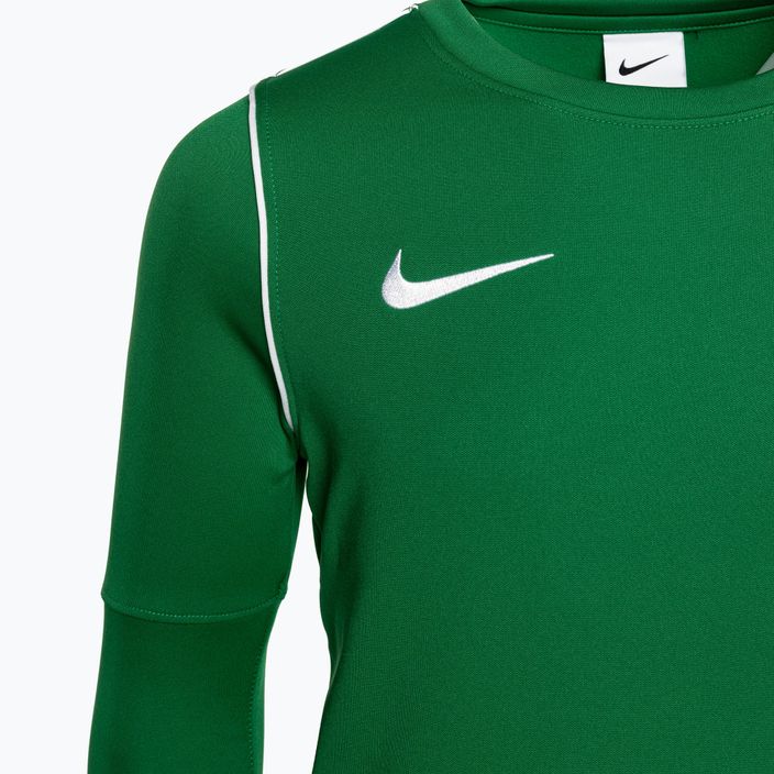 Nike Dri-FIT Park 20 Crew pine green/white children's football sweatshirt 3
