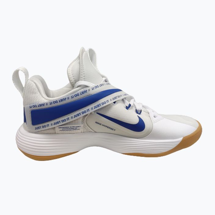 Nike React Hyperset white/game royal volleyball shoes 8