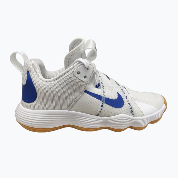 Nike React Hyperset white/game royal volleyball shoes 9