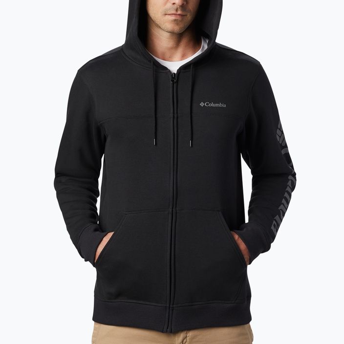 Men's Columbia Logo Fleece Full Zip fleece sweatshirt black 1889164010