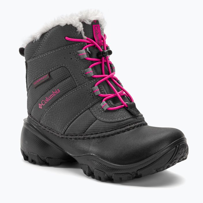 Columbia Rope Tow III WP Girl children's snow boots dark grey/haute pink