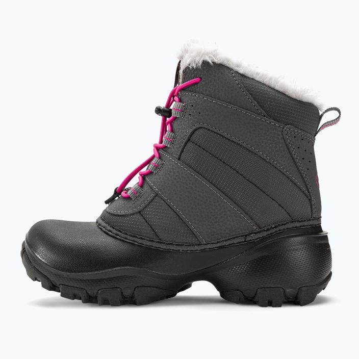 Columbia Rope Tow III WP Girl children's snow boots dark grey/haute pink 10