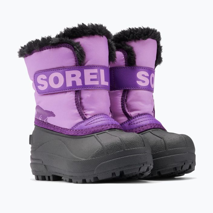 Sorel Snow Commander gumdrop/purple violet children's snow boots 9