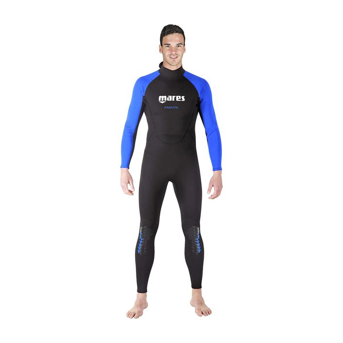 Men's diving wetsuit Mares Manta black and blue 412456 2