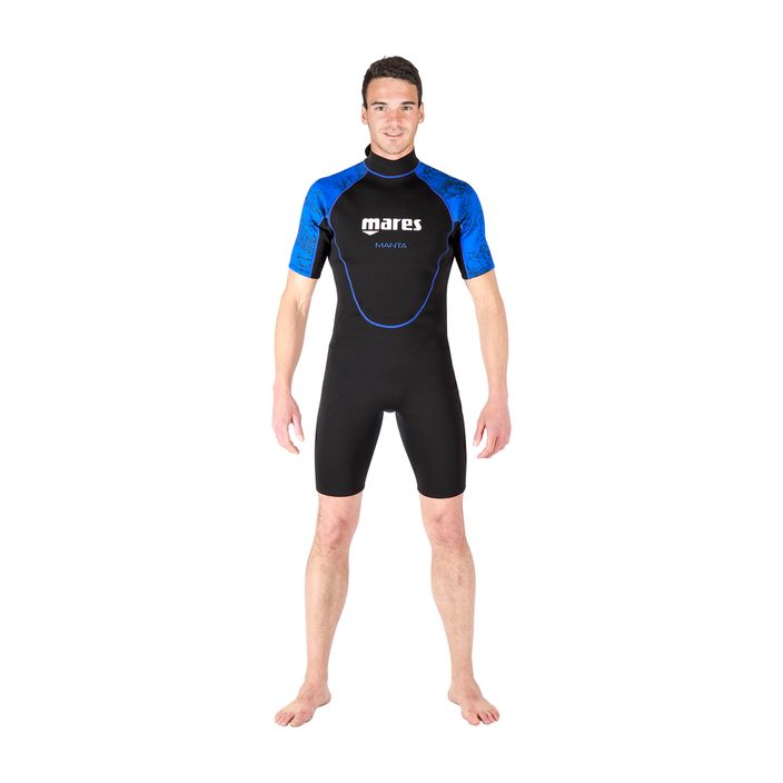 Men's Mares Shorty Manta 2 mm black/blue wetsuit 412458 2