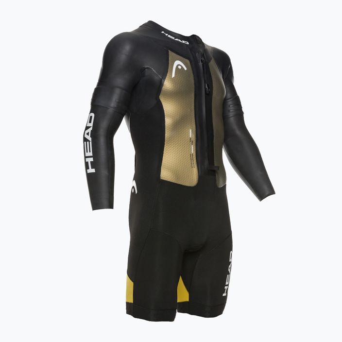 HEAD Swimrun Myboost Pro Aero 4/2/1.5 black/gold men's triathlon wetsuit