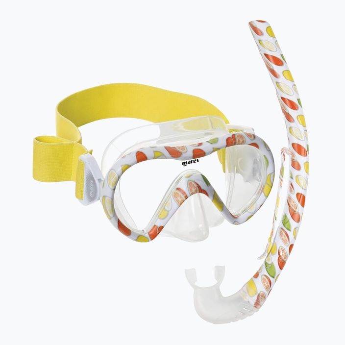 Mares Combo Vitamin white/yellow/clear children's snorkel set