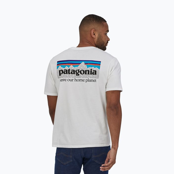 Men's Patagonia P-6 Mission Organic white trekking shirt 2