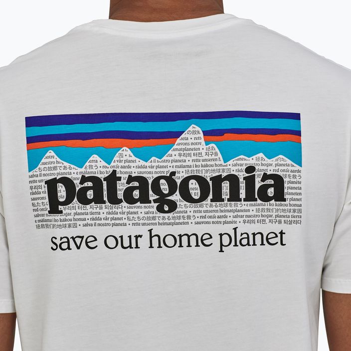 Men's Patagonia P-6 Mission Organic white trekking shirt 3