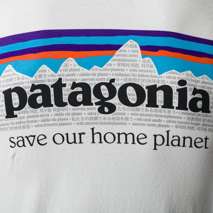 Men's Patagonia P-6 Mission Organic white trekking shirt 7
