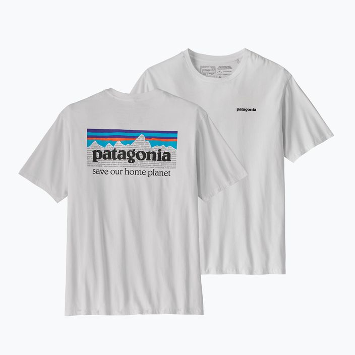 Men's Patagonia P-6 Mission Organic white trekking shirt 8