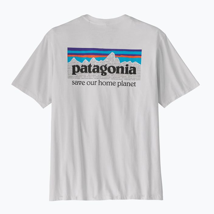Men's Patagonia P-6 Mission Organic white trekking shirt 10