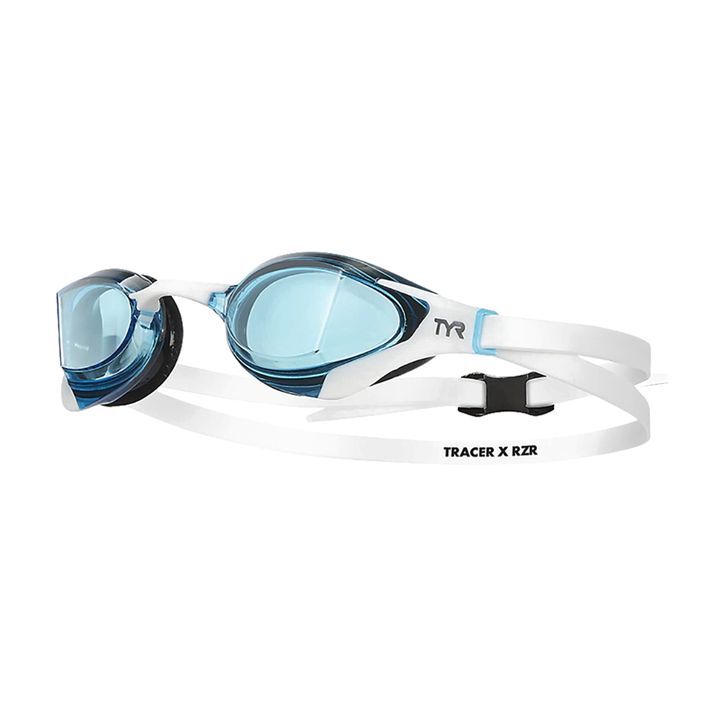 TYR Tracer-X RZR Racing blue/ white/ white swimming goggles 2