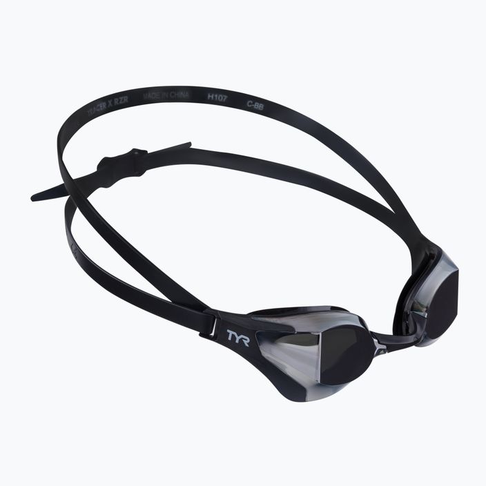 TYR Tracer-X RZR Mirrored Racing swim goggles silver/black LGTRXRZM_043
