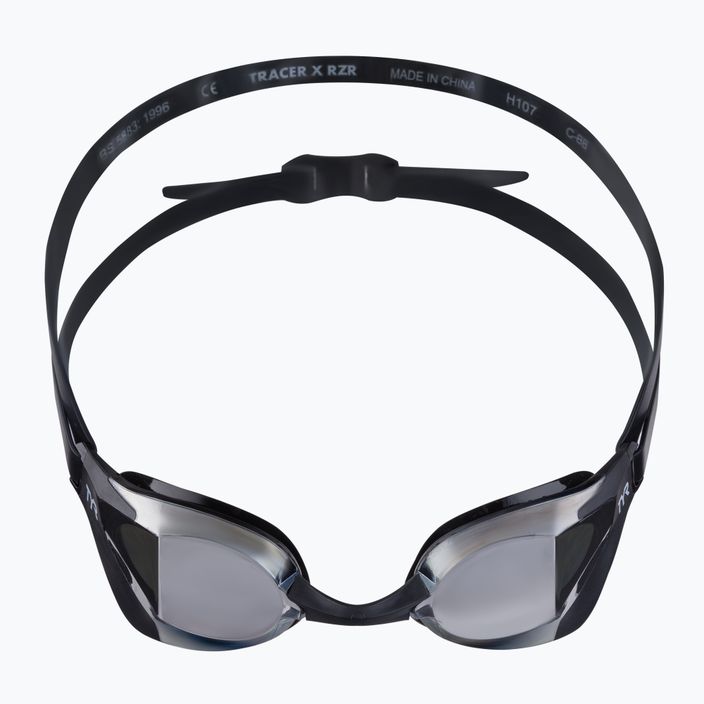 TYR Tracer-X RZR Mirrored Racing swim goggles silver/black LGTRXRZM_043 2