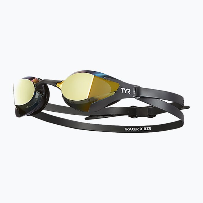 TYR Tracer-X RZR Mirrored Racing swim goggles gold/black LGTRXRZM_751 6