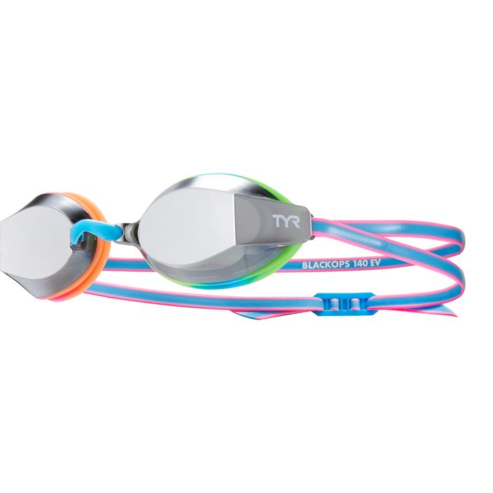 TYR children's swimming goggles Blackops 140 Ev Racing Mirrored silver/ blue/ pink 2