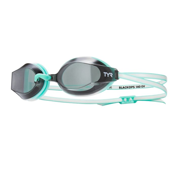 Women's swimming goggles TYR Blackops 140 Ev Racing smoke/ mint/ white 2