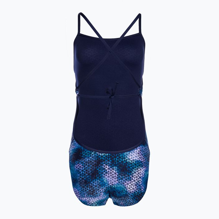 Women's one-piece swimsuit TYR Starhex Crosscut Tieback blue ice 2
