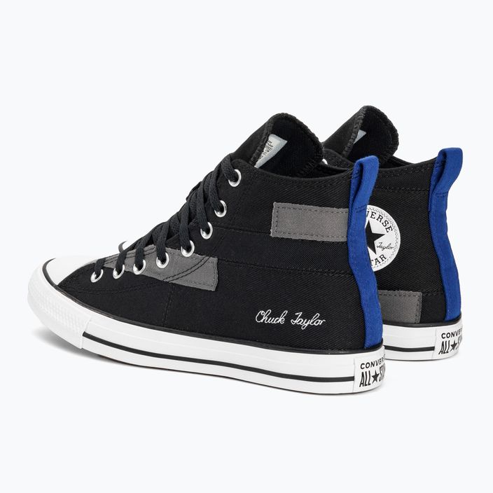 Converse Chuck Taylor All Star Hi black/blue/white trainers 3