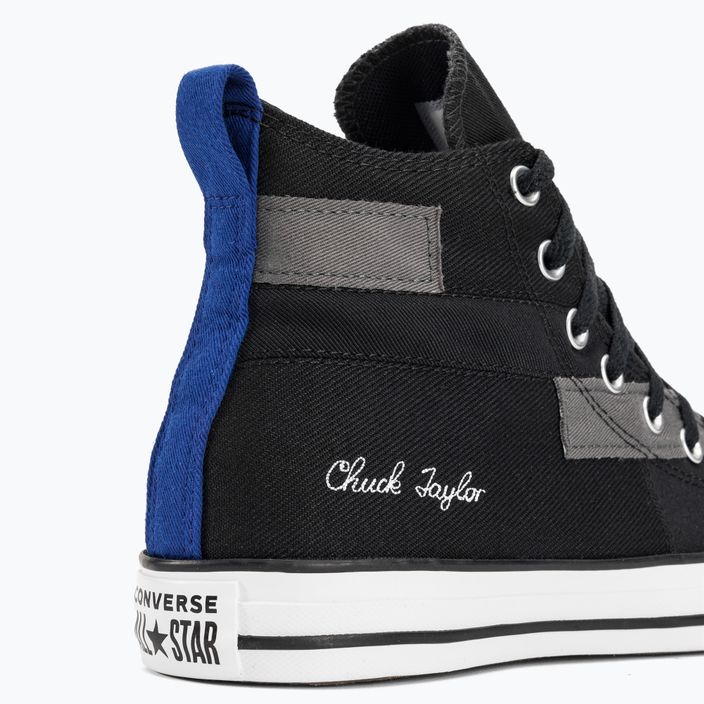 Converse Chuck Taylor All Star Hi black/blue/white trainers 8