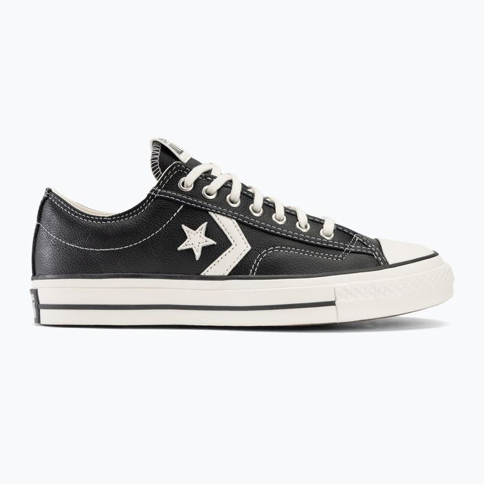 Converse Star Player 76 Fall Leather trainers A06204C black/vintage white/silver 2