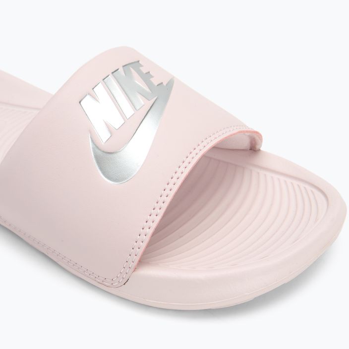 Nike Victori One Slide women's flip flops barely rose/barely rose/metallic silver 7