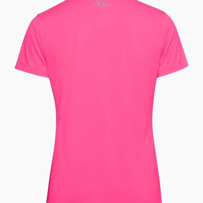 Under Armour Tech SSV women's training t-shirt - Solid 653 pink/silver 1255839 2