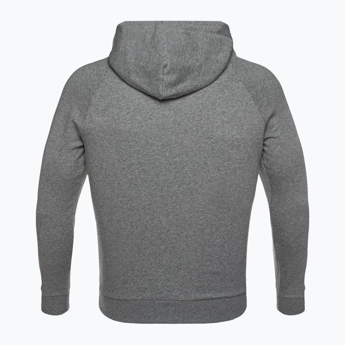 Men's Under Armour Rival Hoodie pitch gray light heather/onyx white 6