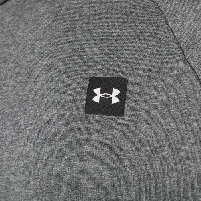 Men's Under Armour Rival Hoodie pitch gray light heather/onyx white 7