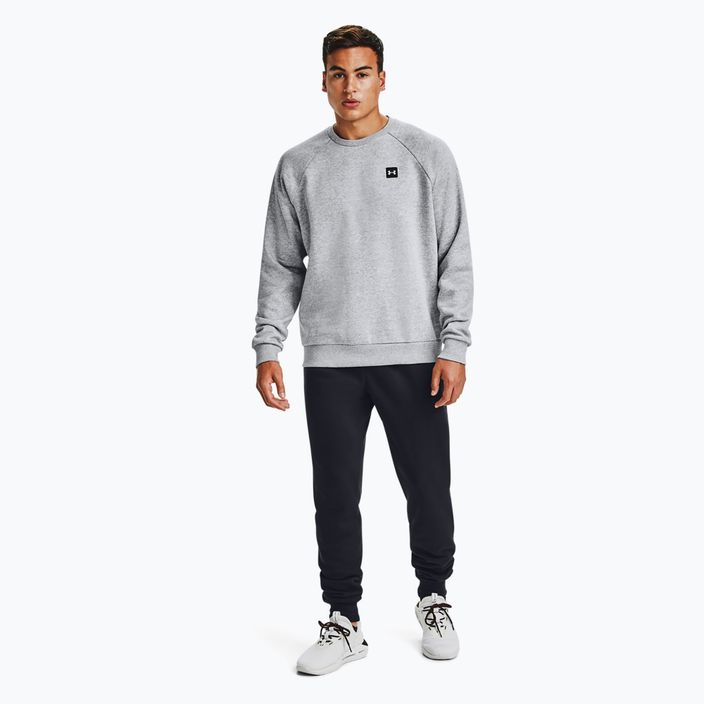 Men's Under Armour Rival Fleece Crew mod gray light heather/black 2