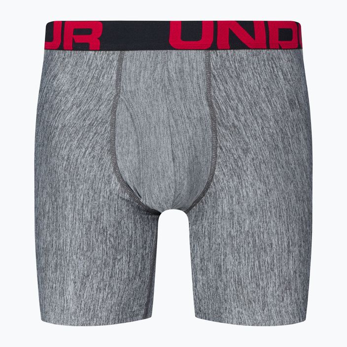 Under Armour men's boxer shorts Ua Tech 6In 2-Pak mod gray light heather/jet gray light heather 4