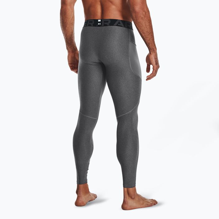 Under Armour HeatGear carbon heather/black men's training leggings 3