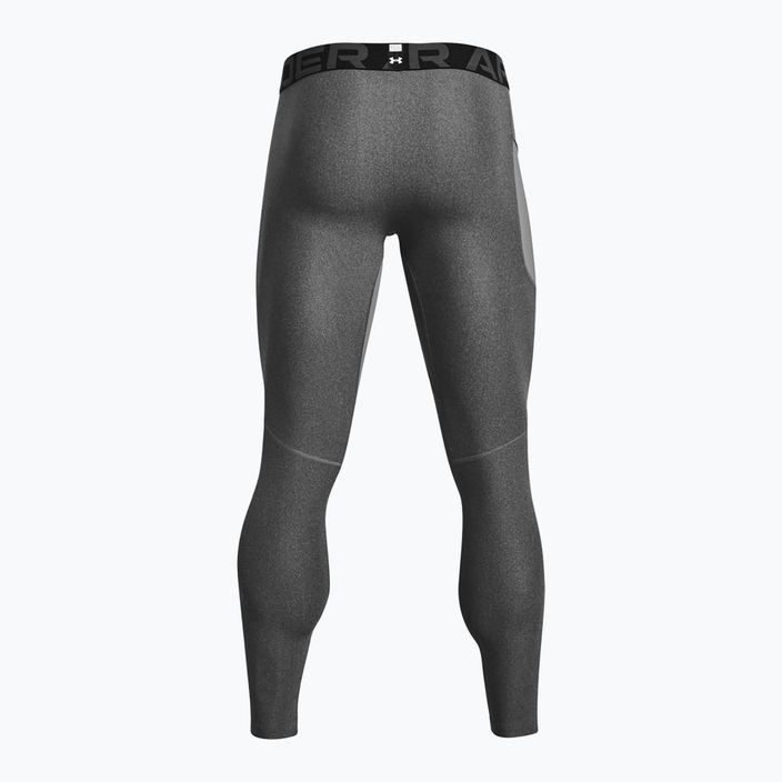 Under Armour HeatGear carbon heather/black men's training leggings 6