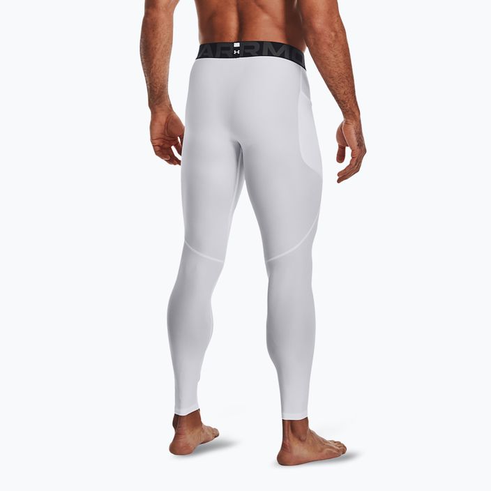 Under Armour HeatGear white/black men's training leggings 3