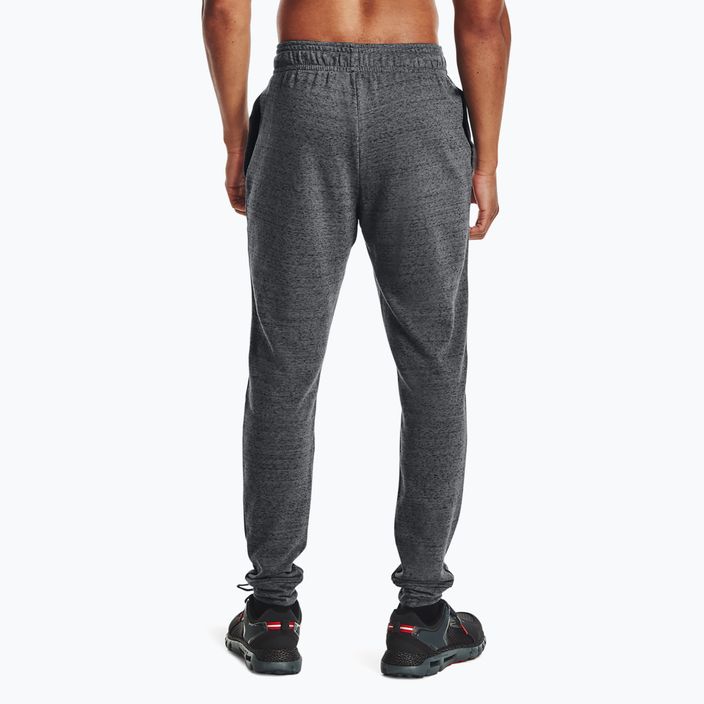 Men's Under Armour Ua Rival Terry Jogger trousers pitch gray light heather/onyx white 3