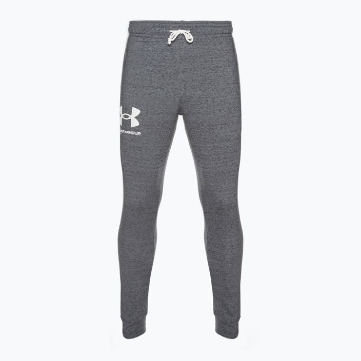 Men's Under Armour Ua Rival Terry Jogger trousers pitch gray light heather/onyx white 5