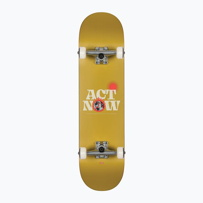 Globe G1 Act Now classic skateboard in mustard 10525404