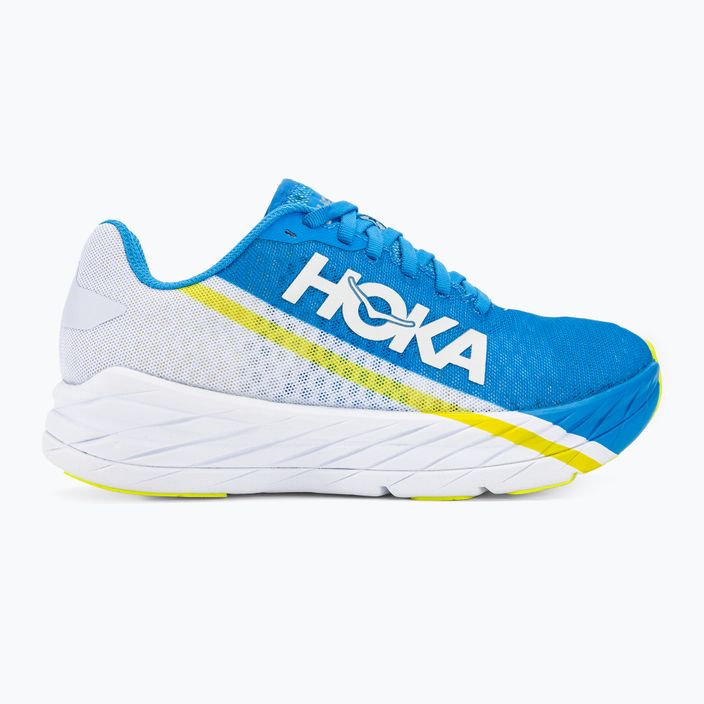 HOKA Rocket X white/diva blue running shoes 2