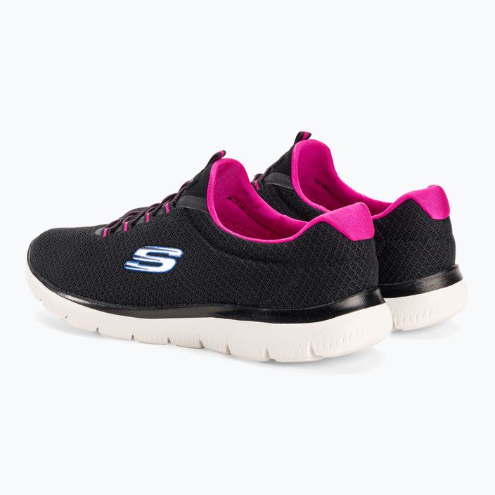 Women's training shoes SKECHERS Summits black/hot pink 3