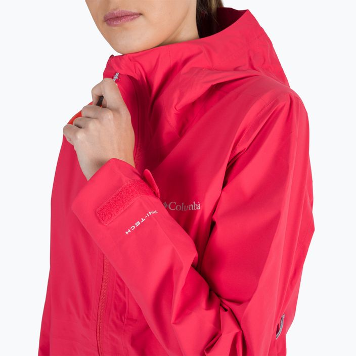 Columbia Omni-Tech Ampli-Dry women's membrane rain jacket 676 red 1938973 4